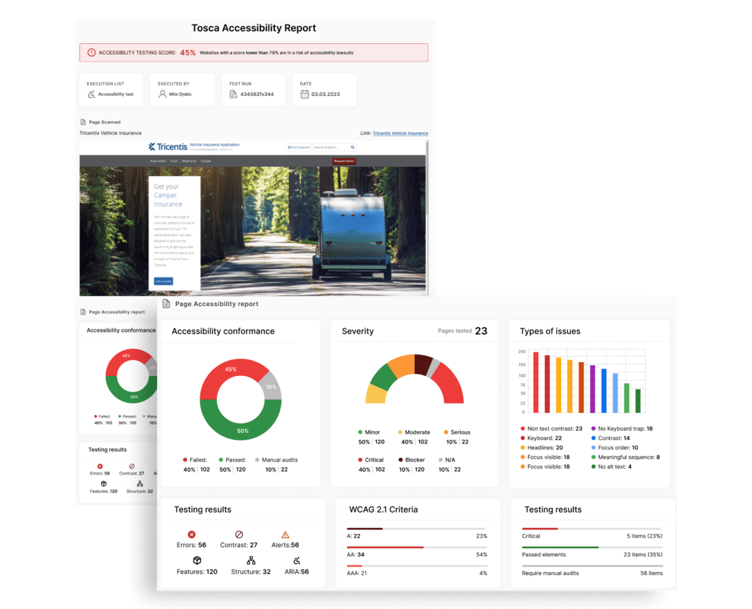 Automated accessibility testing - Tricentis