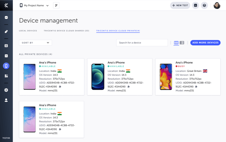 Mobile app testing with Tricentis Device Cloud