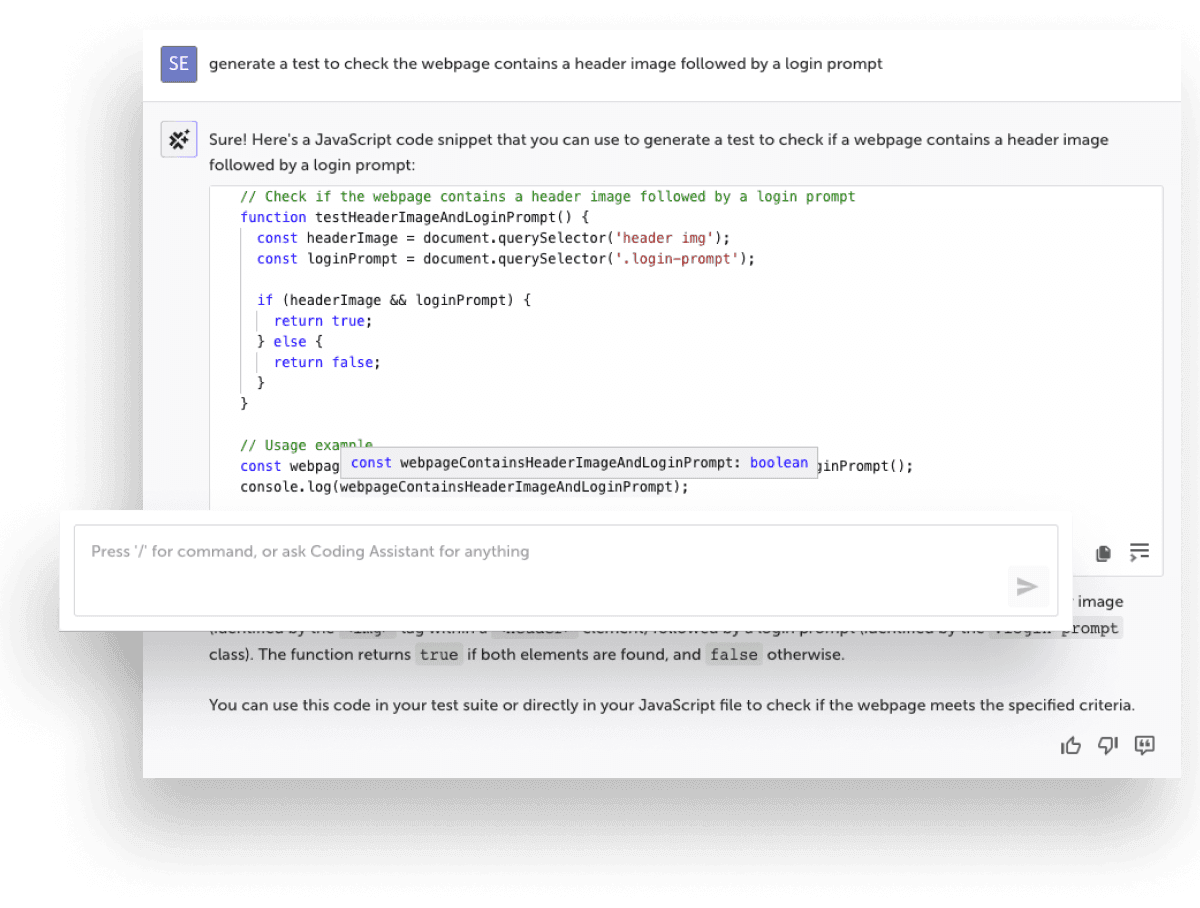 Tricentis Testim Copilot coding assistant