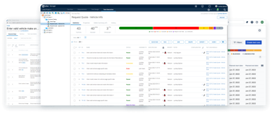 Test management solution product screens